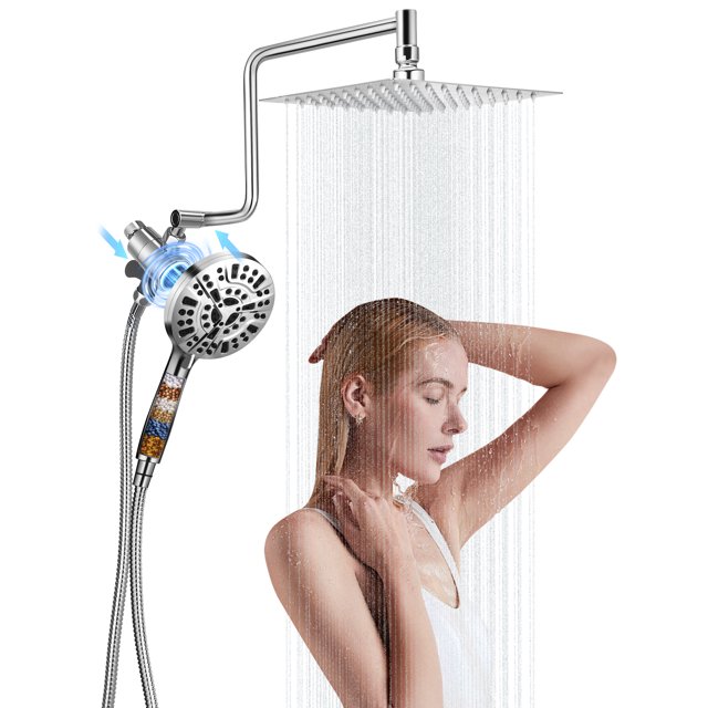 Doulami 8" Rain Shower Head Combo with Handheld, Dual Shower Head with ...
