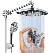 Doulami 12 inch Rain Shower Head and 8-Setting High Pressure Handheld Shower  Combo Stainless Steel Dual Shower Head with Handheld and Hose