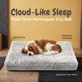 thumbnail image 1 of Doulami Dog Bed for large dogs 105x70x6cm, Corduroy Pet Mattress with Removable Washable Cover, Non Slip Bottom Crate Dog Pad, Joint Relief Dog Mat, Light Gray, 1 of 11