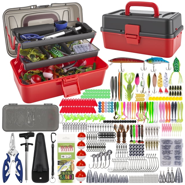 Doulami Tackle Box, 460-Pcs Tackle Box with Tackle Included, 3-Layer ...