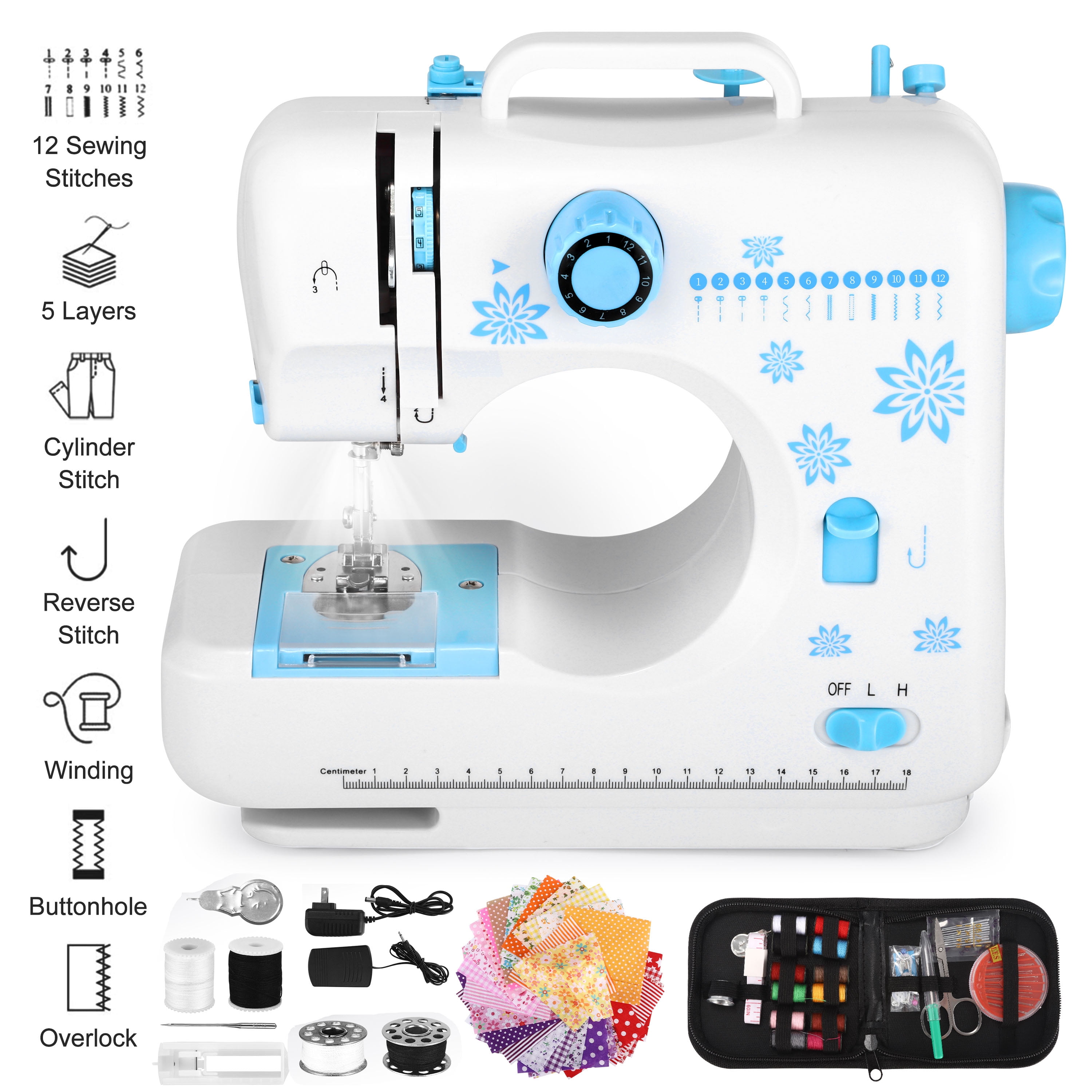 Doulami Portable Sewing Machine for Beginners, 12 Stitches Mini ...