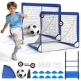 thumbnail image 1 of Doulami Soccer Goal 4x6ft Portable Soccer Goal for Backyard, Set of 2, Pop Up Soccer Net ,Training Equipment with Soccer Ball, Ladder, Cones, Targets, 1 of 12