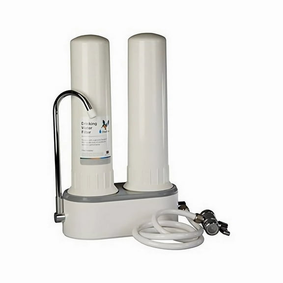 Doulton Countertop Water Filter System, W9380005 Tap Fit HCG Duo with Two Chambers, Includes Ultracarb Ceramic Filter