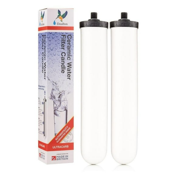 Doulton W9123053 9501 UltraCarb NSF Certified BSP Thread Ceramic Filter Candle Element Cartridge, 10 inch, 2 Pack