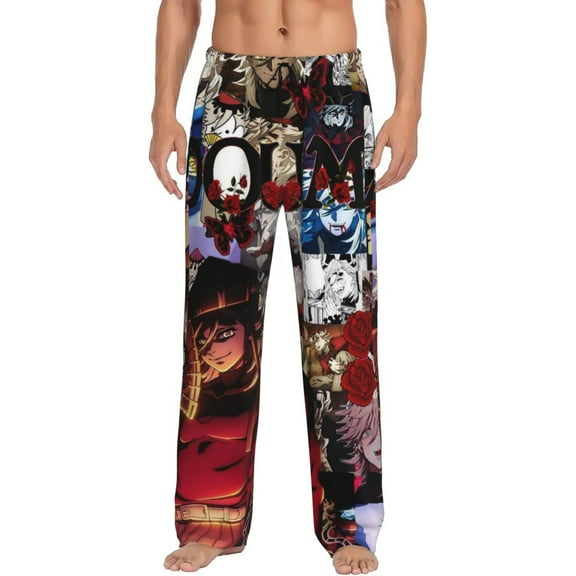 Douma Men's Pajama Pants, Ultra-soft Comfy Casual Lounge Pants, Graphic Printed Sleep Pjs Bottoms With Drawstring Pockets