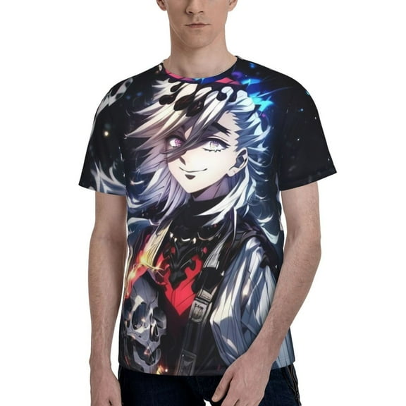 Douma Men's T-Shirt Printed Graphic Crewneck Breathable Tees Shirt Streetwear Fashion Casual Unisex Short Sleeve Tops