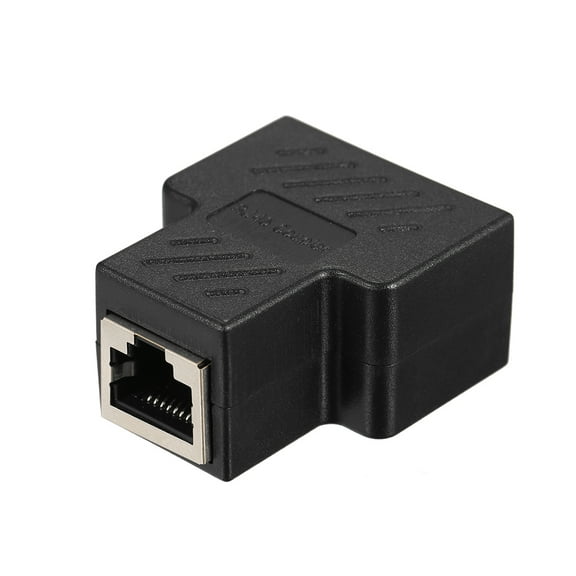 Douself RJ45 Splitter Adapter Connector 1 to 2 Female Ports for CAT 5/CAT 6/CAT 7 LAN Ethernet Cables Socket Splitter Hu