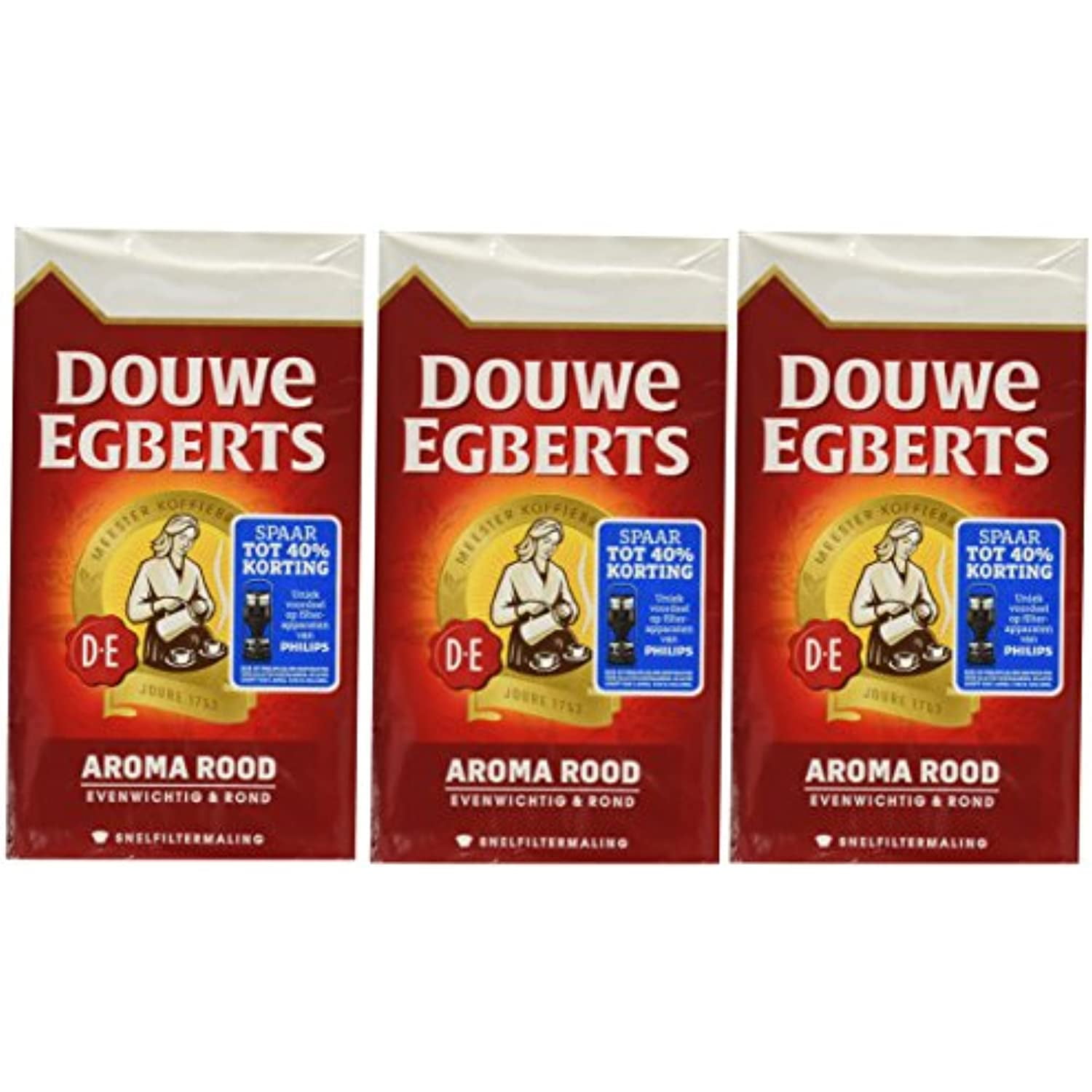 Douwe Egberts Douwe Egberts Aroma Rod Ground Coffee, 8.8000-Ounce Packages (Pack Of 3)