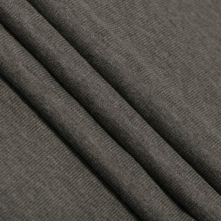 Doux French Rib Knit 68 Stretch Fabric - Charcoal