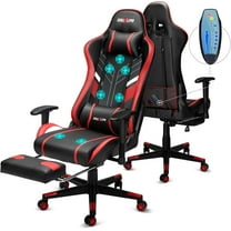 Douxlife Professional Full Body Massage Gaming Chair with Footrest, 175° Reclining, Ergonomic Racing High Back Home Office Computer Chair, Video Game Chair for Adults Kids