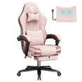 thumbnail image 1 of Gaming Chairs,Douxlife Heavy Duty Extra Large Gaming Chairs with Footrest and Breathable Fabric,Ergonomic Computer Chairs Office Chairs With 350LBS Load Bearing,Pink, 1 of 10