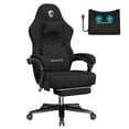thumbnail image 1 of Gaming Chairs,Douxlife Heavy Duty Extra Large Gaming Chairs with Footrest and Breathable Fabric,Ergonomic Computer Chairs Office Chairs With 350LBS Load Bearing,Black, 1 of 11