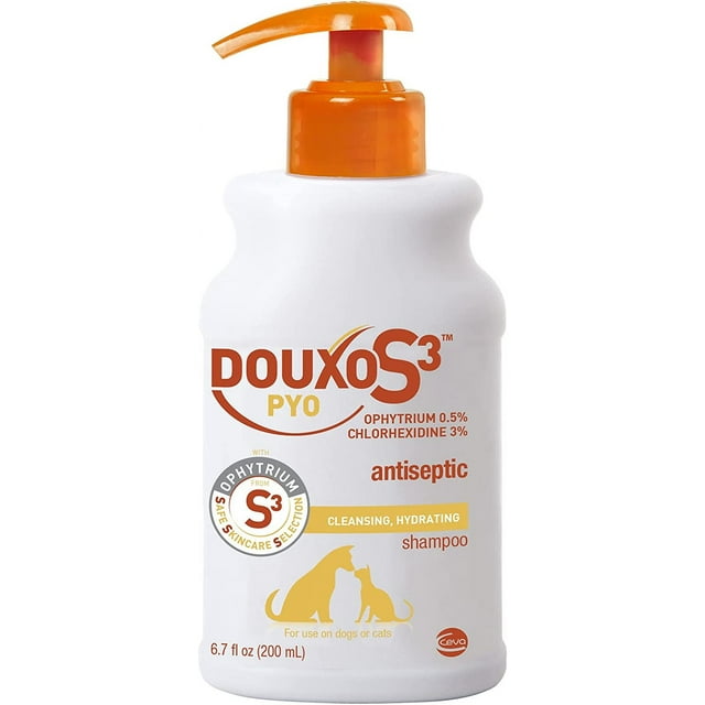 Douxo S3 PYO Antiseptic Antifungal Chlorhexidine Dogs & Cats Shampoo, 6