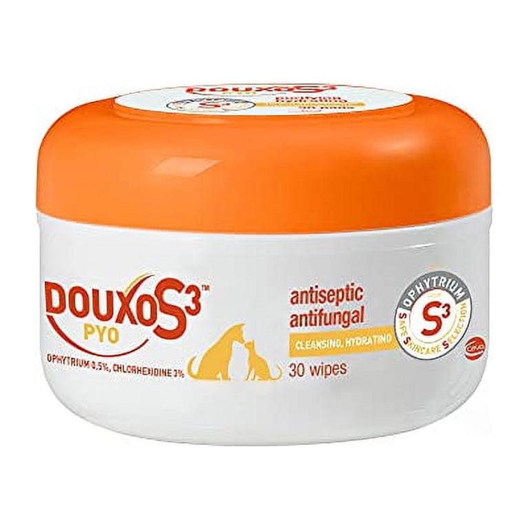 Douxo S3 PYO Wipes 30 Count, for Skin Care, Suitable for Pets