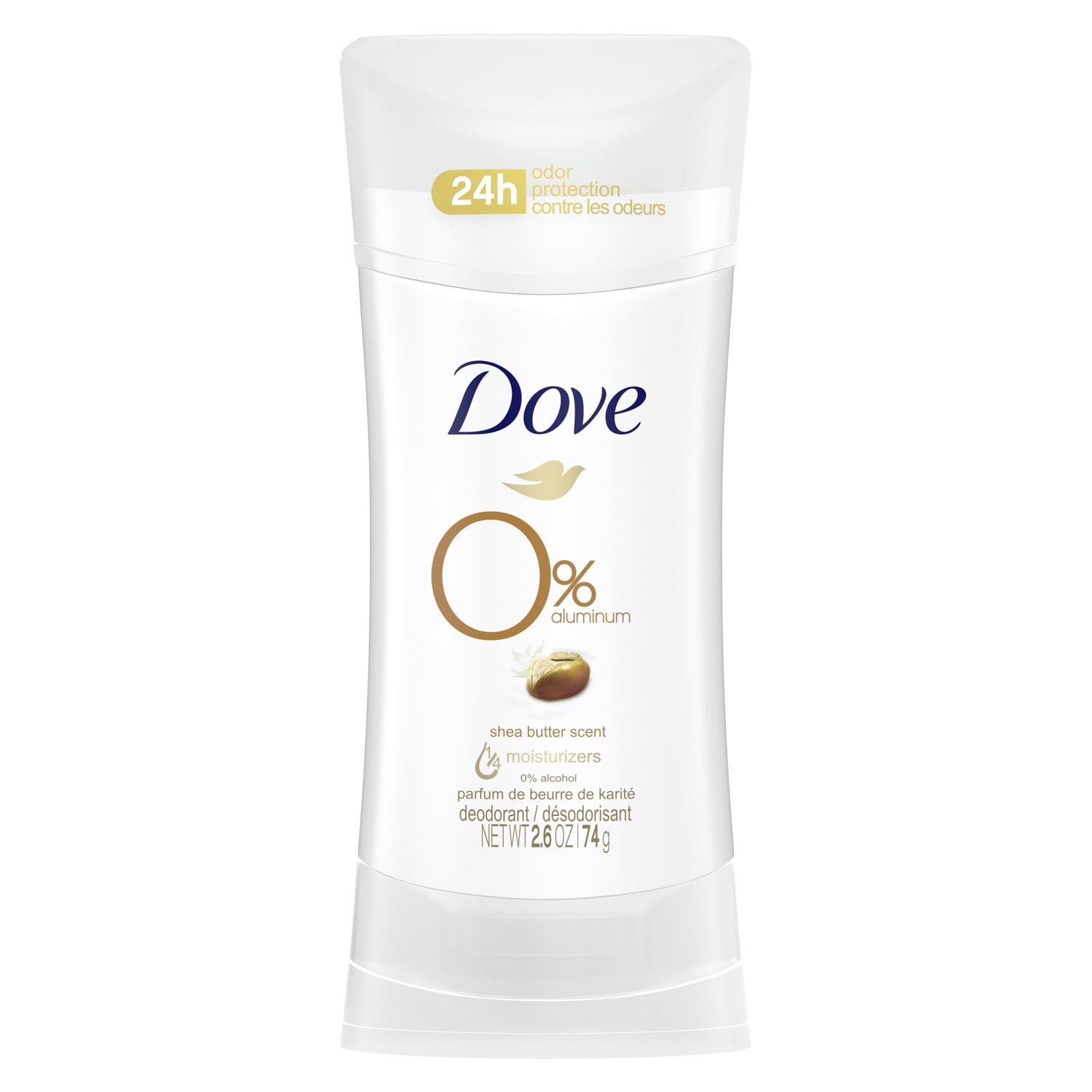 Dove 0 Aluminum Women's Antiperspirant Deodorant Stick, Shea Butter, 2