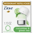 thumbnail image 1 of Dove 0% Aluminum Women's Deodorant Refill, Cucumber and Green Tea, 1.13 oz, 1 of 15