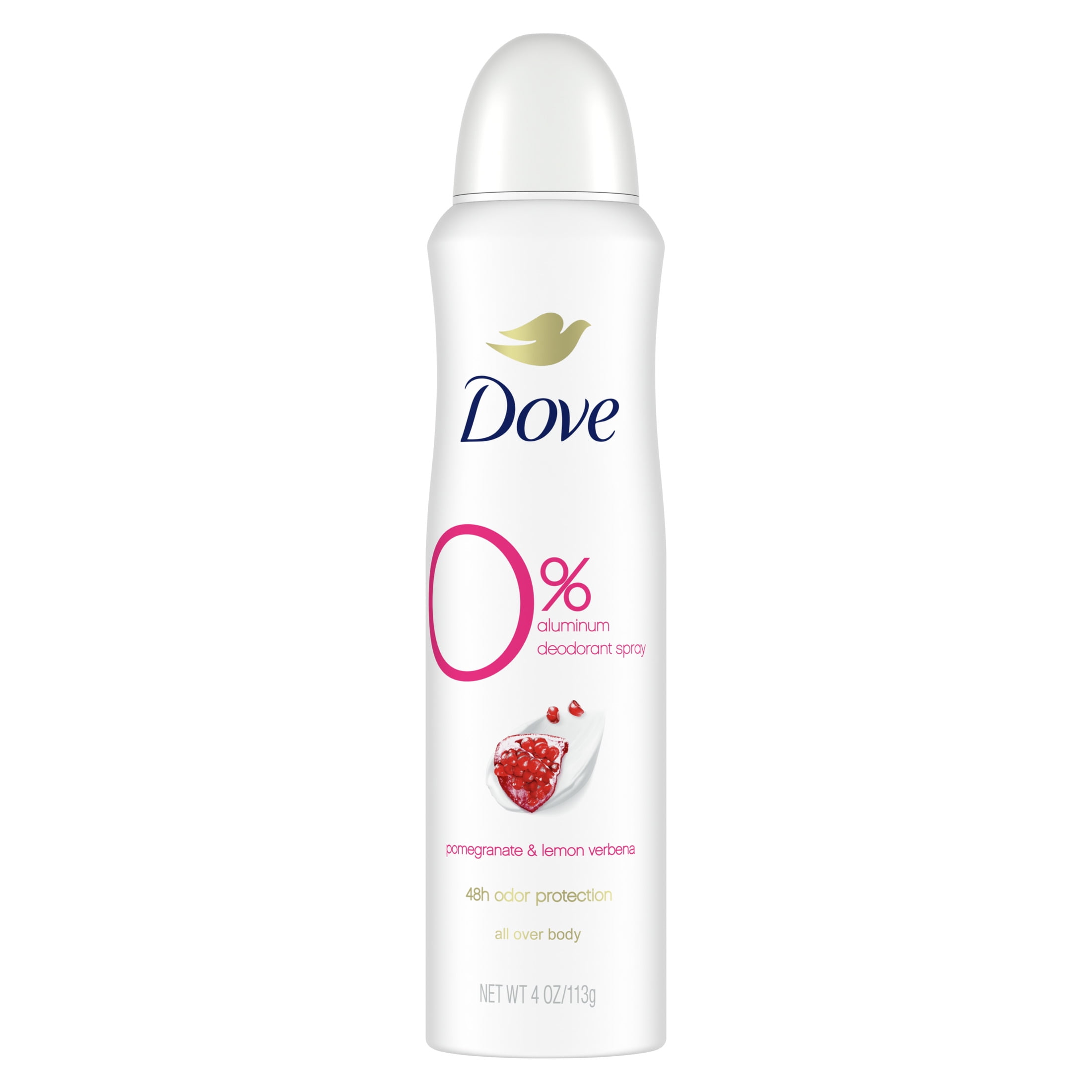 Dove 0% Aluminum Women's Deodorant Spray Pomegranate & Lemon Verbena, 4 oz