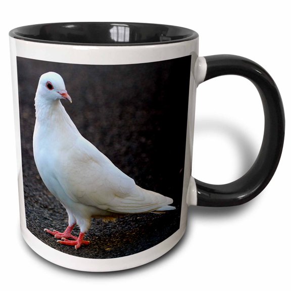 3drose, Dove, 11oz Two-tone Black Mug