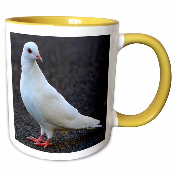 3drose, Dove, 15oz Two-tone Yellow Mug