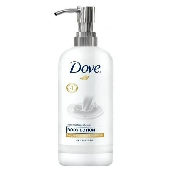 Dove Nourishing Body Lotion with Pump - Hydrating, Signature Dove Scent, 240 ml (8.11 oz), 6 Pack