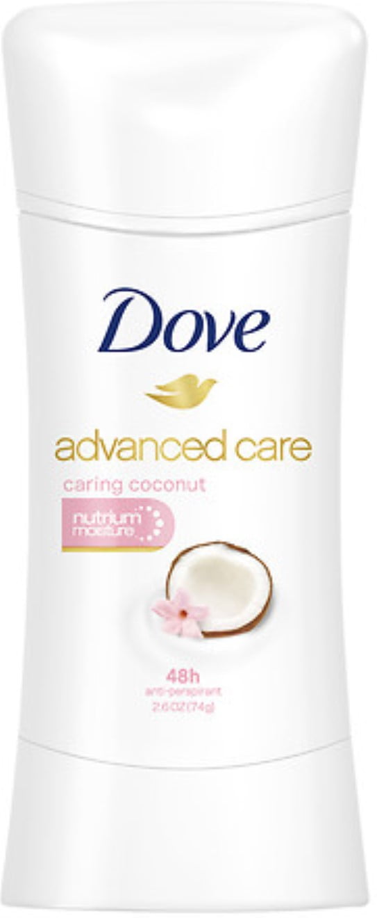 Dove Advanced Care Anti Perspirant Deodorant Caring Coconut 26 Oz Pack Of 4 3560