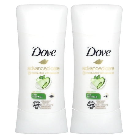 Dove, Advanced Care, Anti-Perspirant Deodorant, Go Fresh, 2 Pack, 2.6 oz (74 g) Each Pack of 4