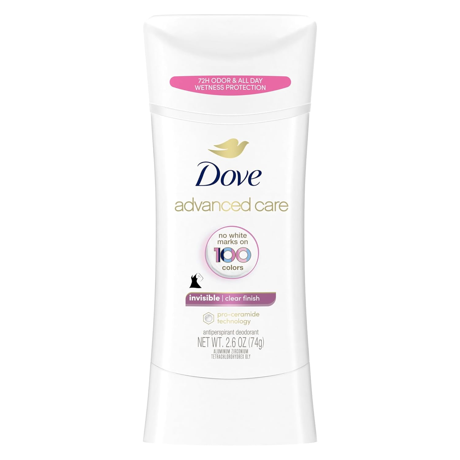 Dove Advanced Care Antiperspirant Deodorant Stick Clear Finish