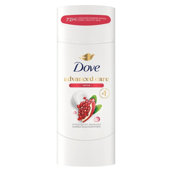 Dove Advanced Care Antiperspirant Deodorant Stick To Help Skin Barrier Repair After Shaving By Boosting Skin's Ceramide Levels Revive 72 hour Odor Control And All-Day Sweat Protection, 2.6 oz