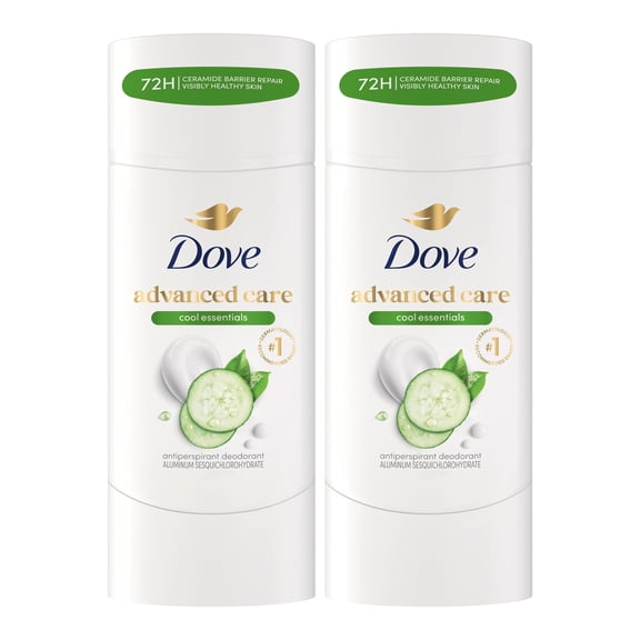 Dove Advanced Care Cool Essentials Antiperspirant Deodorant, Twin Pack, 2.6 oz