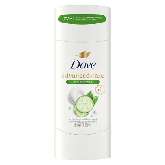 Dove Advanced Care Antiperspirant Deodorant for Women Cool Essentials 72 Hour Sweat & Odor Protection, 2.6 oz