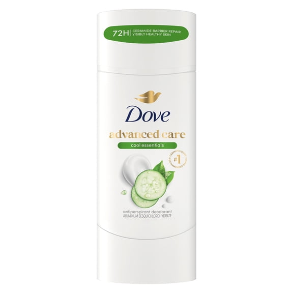 Dove Advanced Care Antiperspirant Deodorant for Women Cool Essentials 72 Hour Sweat & Odor Protection, 2.6 oz