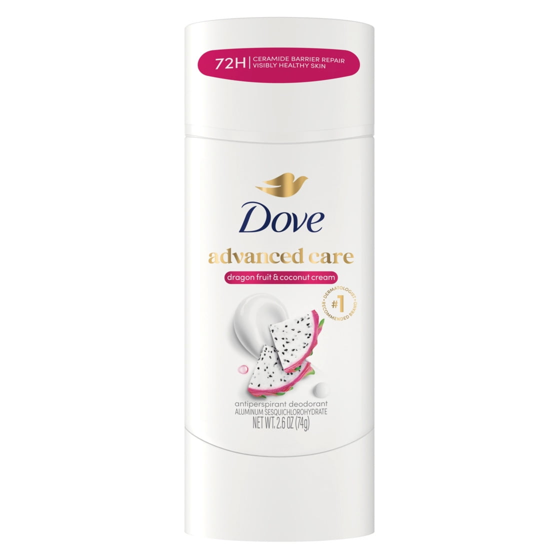 Dove Advanced Care Antiperspirant Deodorant Stick Dragon Fruit & Coconut Cream, 2.6 oz