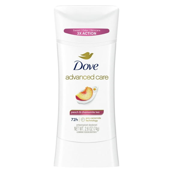 Dove Advanced Care Antiperspirant Deodorant Stick for Women Peach & Chamomile Tea, 2.6 oz