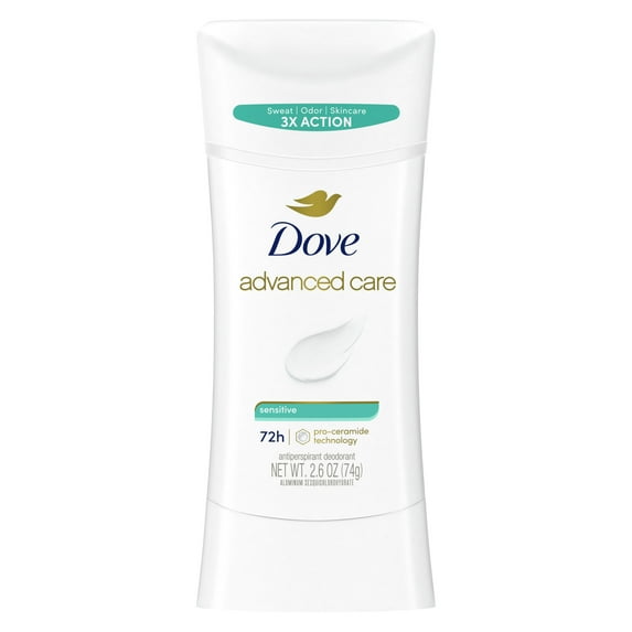 Dove Advanced Care Antiperspirant Deodorant Stick for Women Sensitive, 2.6 oz