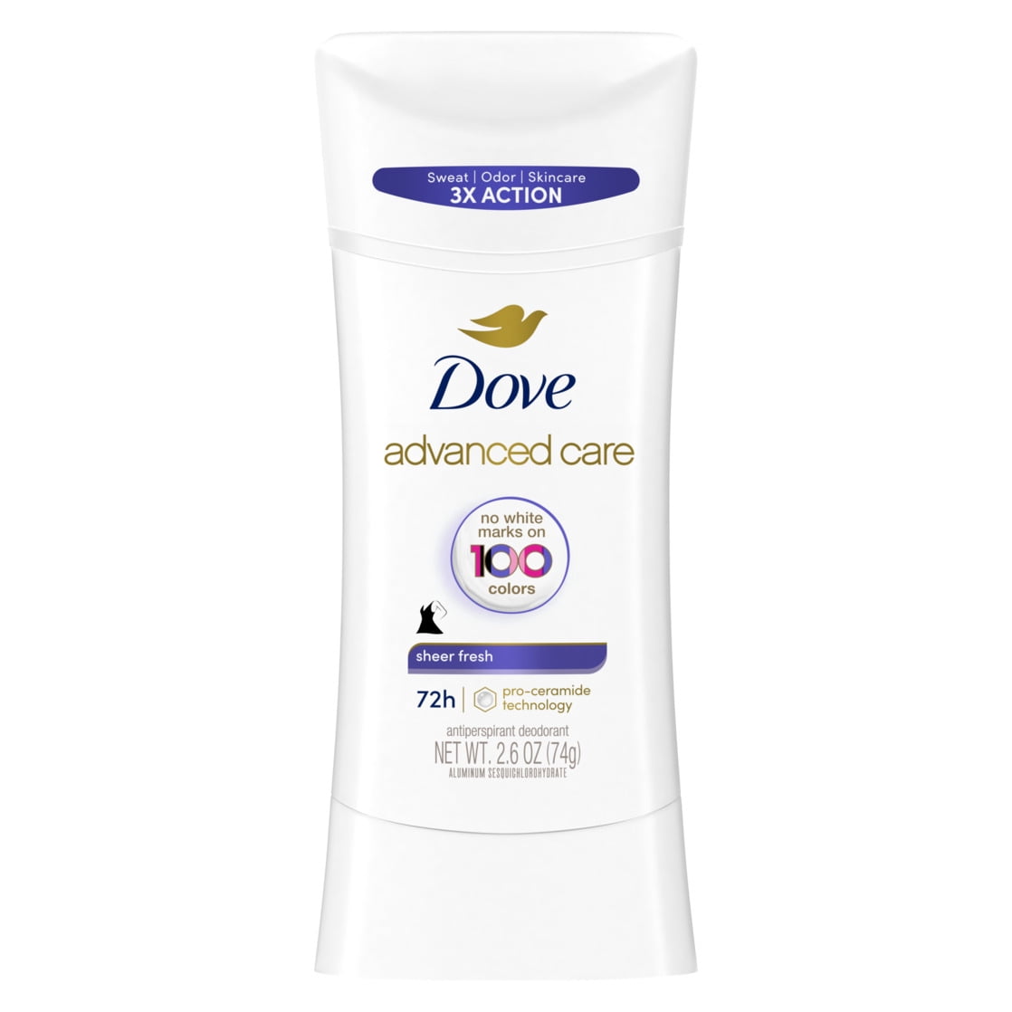Dove Advanced Care Antiperspirant Deodorant Stick Sheer Fresh, 2.6 oz