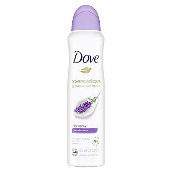 Dove Advanced Care Dry Spray Antiperspirant Deodorant for Women, Lavender Fresh, 3.8 oz, 3 Pack