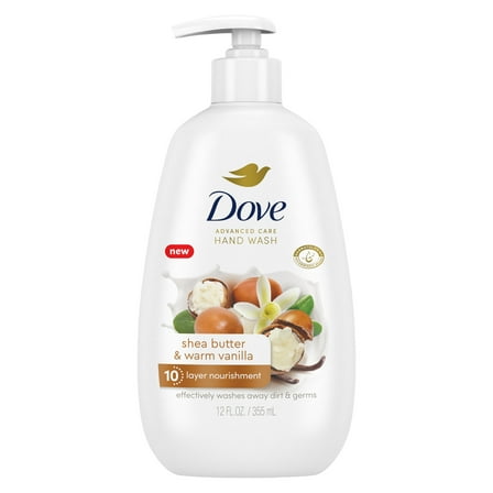 Dove Advanced Care Hand Soap, Shea Butter and Warm Vanilla, 12 fl oz