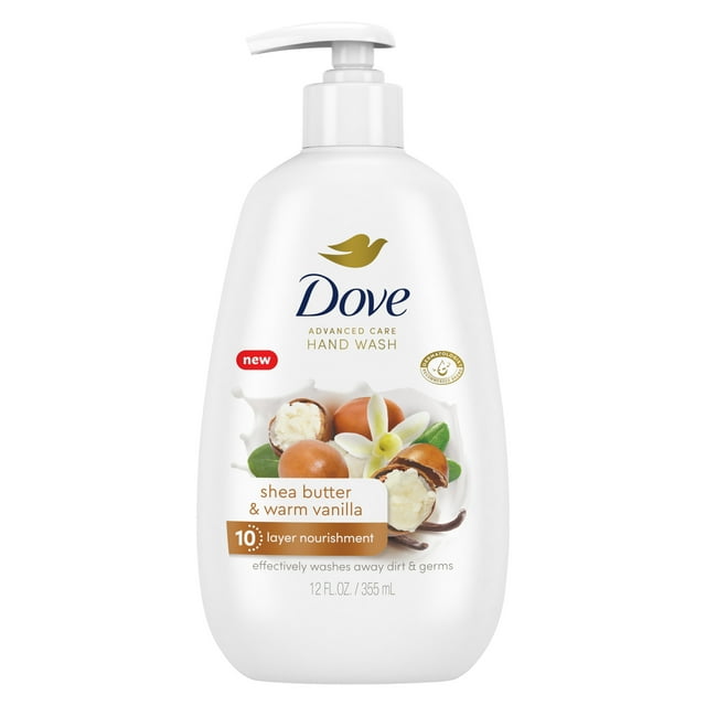 Dove Advanced Care Hand Soap, Shea Butter and Warm Vanilla, 12 fl oz