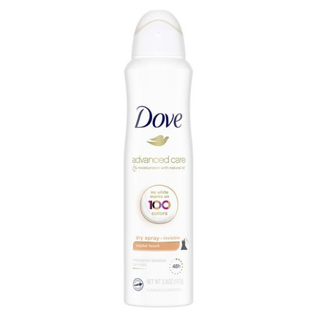 Dove Advanced Care Invisible Dry Spray Antiperspirant Deodorant Crystal Touch 3.8 oz