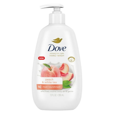 Dove Advanced Care Liquid Hand Wash, Peach & White Tea, 12 oz