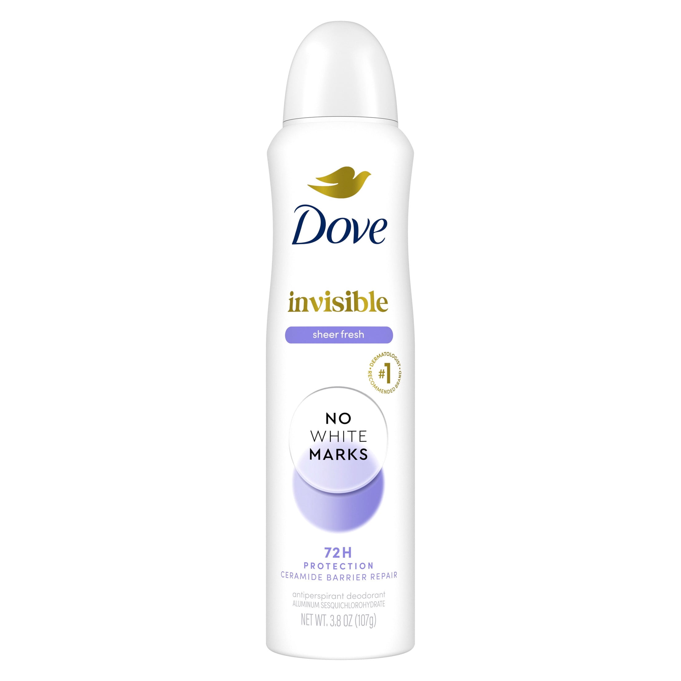 Dove Advanced Care Antiperspirant Deodorant Dry Spray Invisible Antiperspirant Tested On 100 Colors Sheer Fresh Anti-stain Antiperspirant With Sweat Protection ,3.8 oz