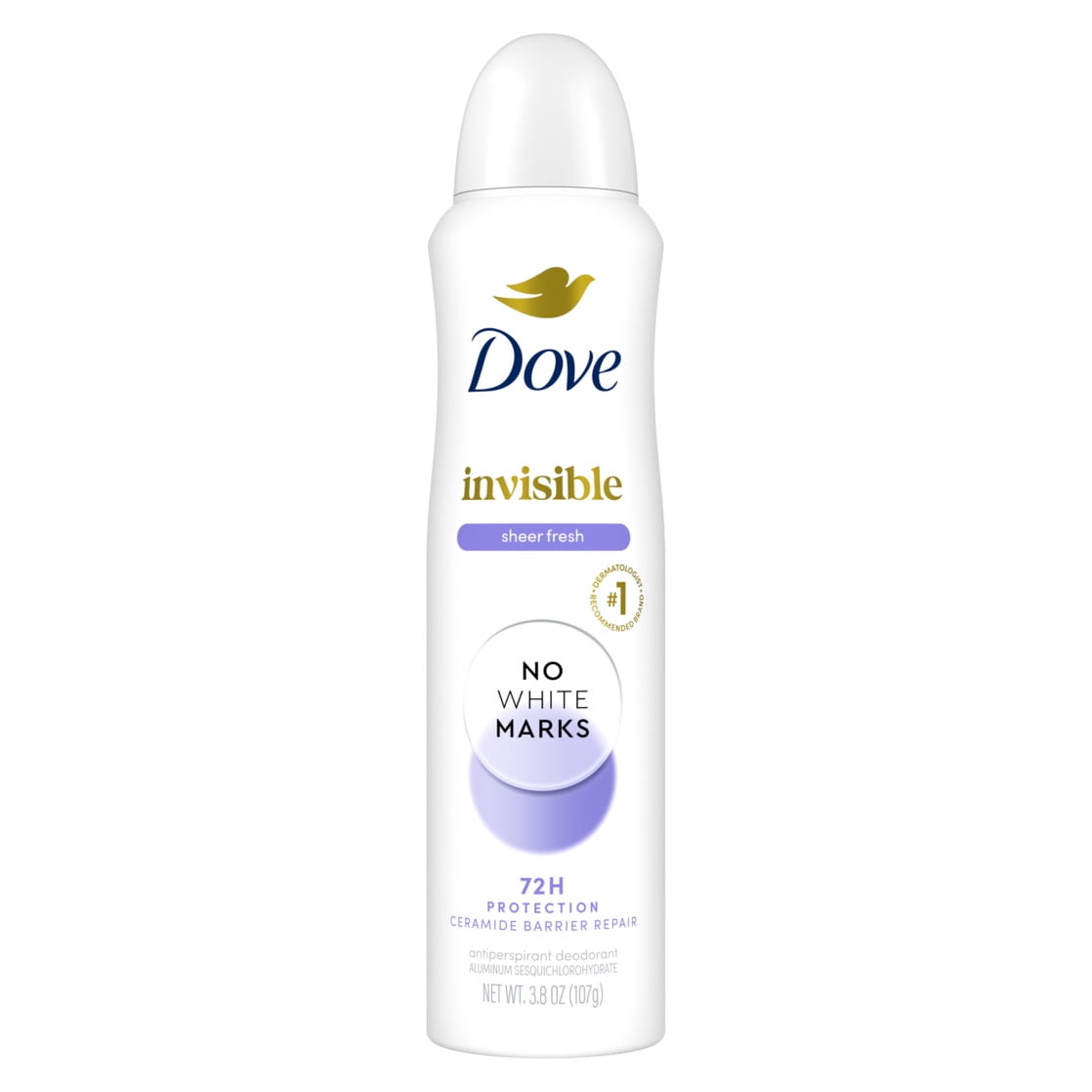 Dove Advanced Care Antiperspirant Deodorant Dry Spray Invisible Antiperspirant Tested on 100 Colors Sheer Fresh Anti-stain Antiperspirant with Sweat Protection,3.8 oz