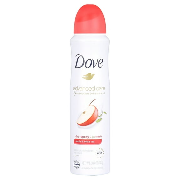 Dove Advanced Care Long Lasting Antiperspirant Deodorant Spray for Women Apple & White Tea, 3.8 oz