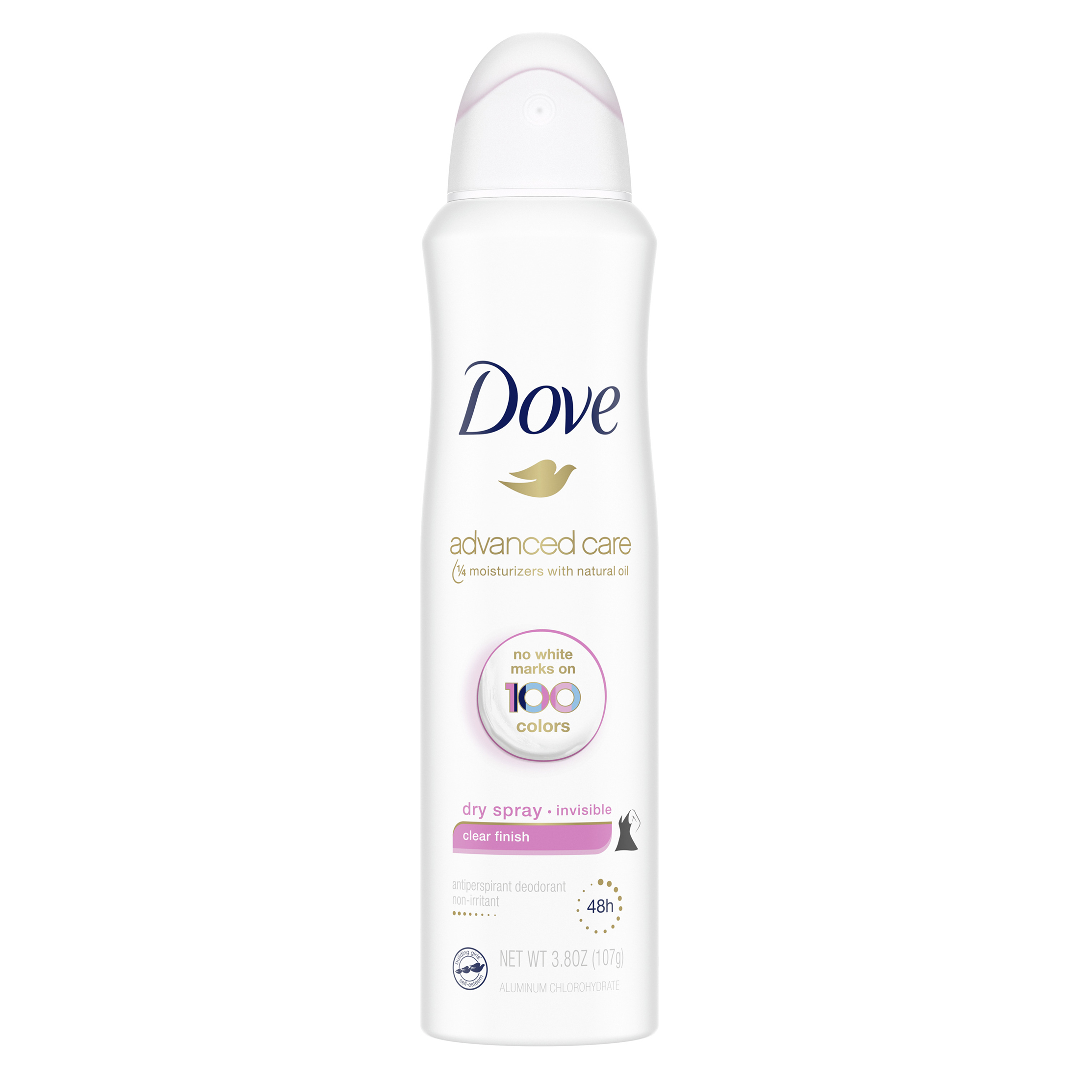 Dove Advanced Care Long Lasting Women's Antiperspirant Deodorant Dry Spray, Clear Finish, 3.8 oz - image 1 of 9