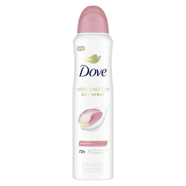 Dove Advanced Care Long Lasting Women's Antiperspirant Deodorant Dry Spray, Rose Petals, 3.8 oz