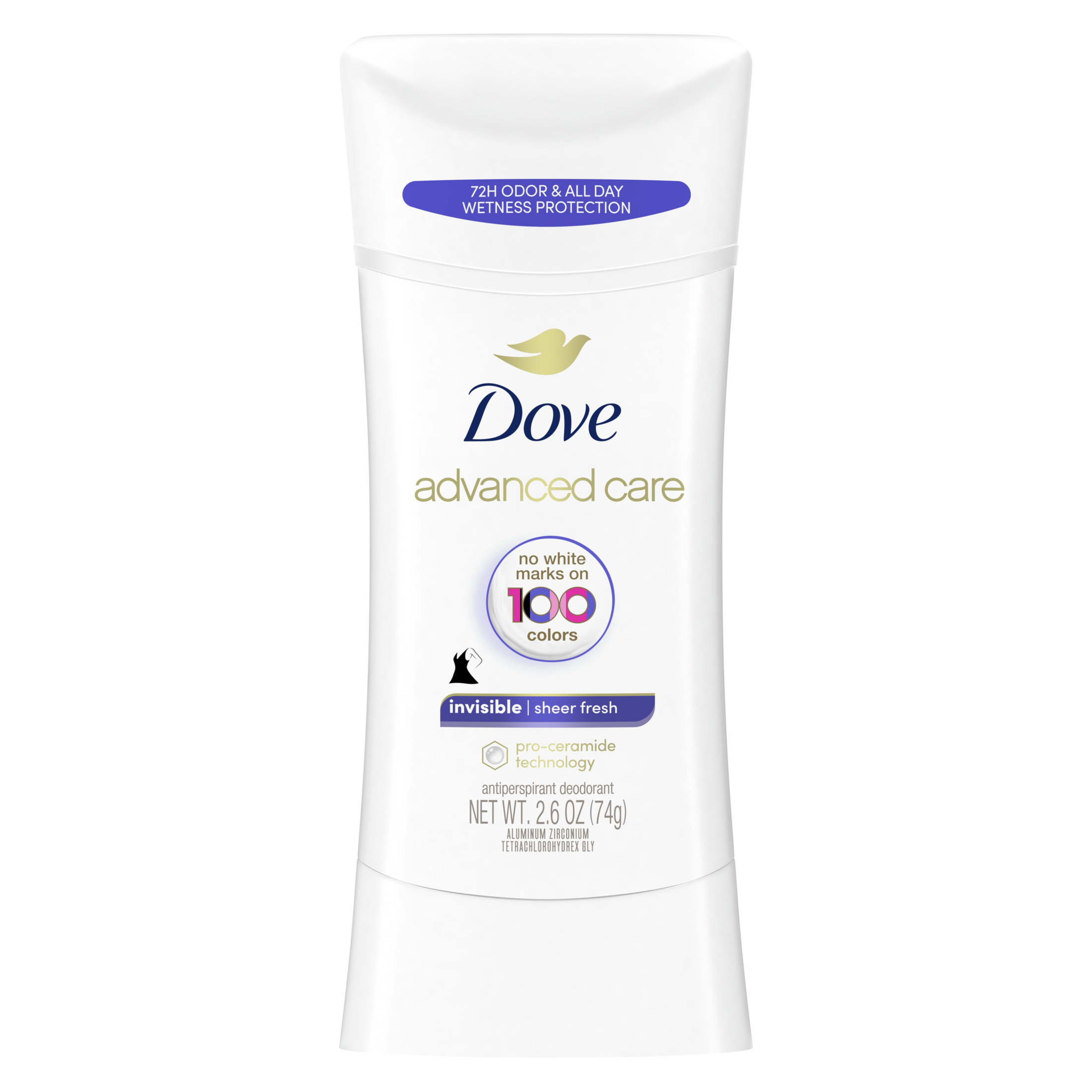 Dove Advanced Care Long Lasting Women's Antiperspirant Deodorant Stick Invisible Sheer Fresh, 2.6 oz - image 1 of 12