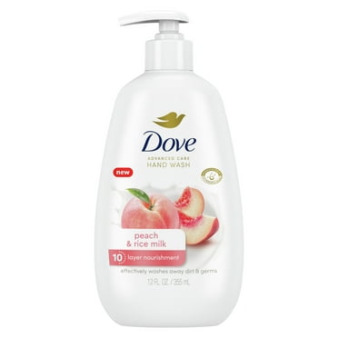 Dove Advanced Care Nourishing Hand Wash for Women Peach & Rice Milk, 12 oz