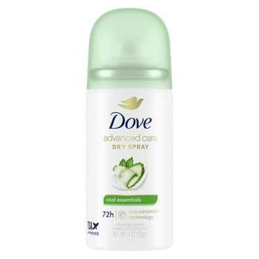 Dove Advanced Care Travel Size Antiperspirant Deodorant Dry Spray Cool Essentials Pro Ceramide Technology, 1 oz