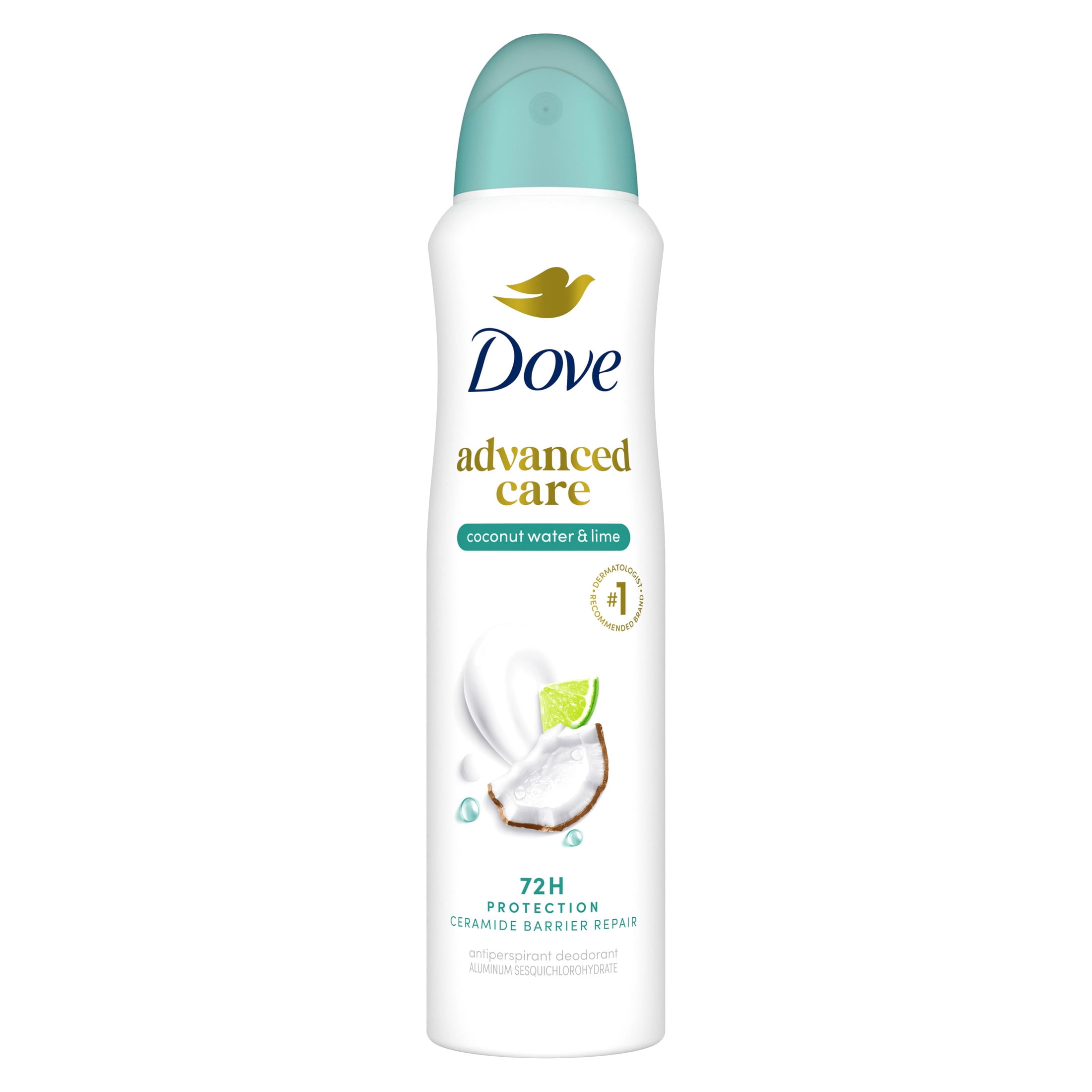 Dove Antiperspirant Deodorant Dry Spray Coconut Water & Lime Scent with Pro Ceramide Technology to boost ceramide levels in your skin, 3.8 oz