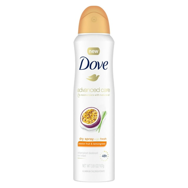 Dove Advanced Care Womens Antiperspirant Deodorant Dry Spray Passion Fruit And Lemongrass 38 7929